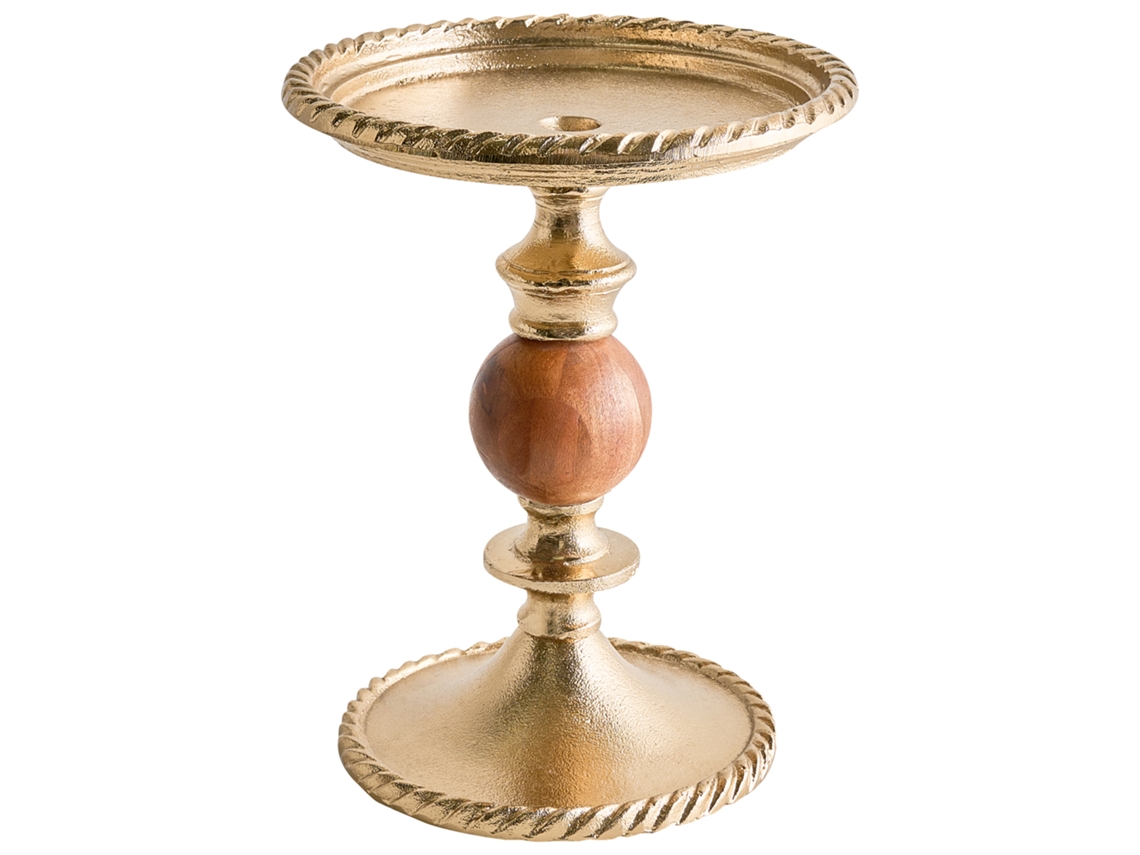 Candelabro Vodno 31 Cm Metal Dourado