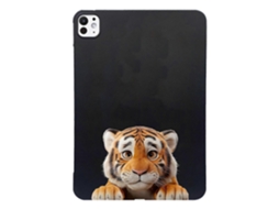 Capa Para Ipad Pro 13 Com Estampa, Fina E Protetora Em Tpu Pequeno Tigre Tuotuo (2024)