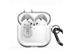 Estojo transparente dividido para fones de ouvido da série Dux Ducis Pecl com gancho para AirPods 4 GIECY