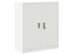 Conjunto 1 Armário De Armazenamento De Escritório Vidaxl Branco Aço (90 X 40 X 105 Cm)