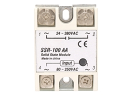 Módulo de Relé de Estado Sólido Monofásico Ssr 100aa com Entrada 80‑250vac e Saída 24‑380vac