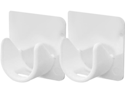 Besportble 2 Peças Suportes Para Varão De Cortina Sem Furos Varões 1, 8cm De Diâmetro, Ganchos Adesivos De Plástico Com