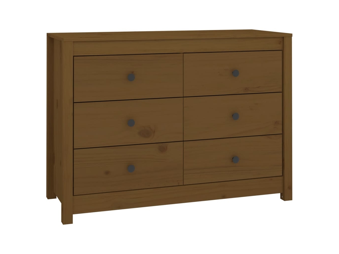 Armário de Apoio Pinho Maciço Castanho Mel MAISON EXCLUSIVE (100x40x72 cm)