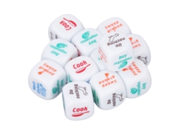 Conjunto De Dados Divertidos Para Tarefas Domésticas, Jogo De Acrílico Para Divisão De Tarefas Domésticas, Ideal Para Famílias EC Aquaforge