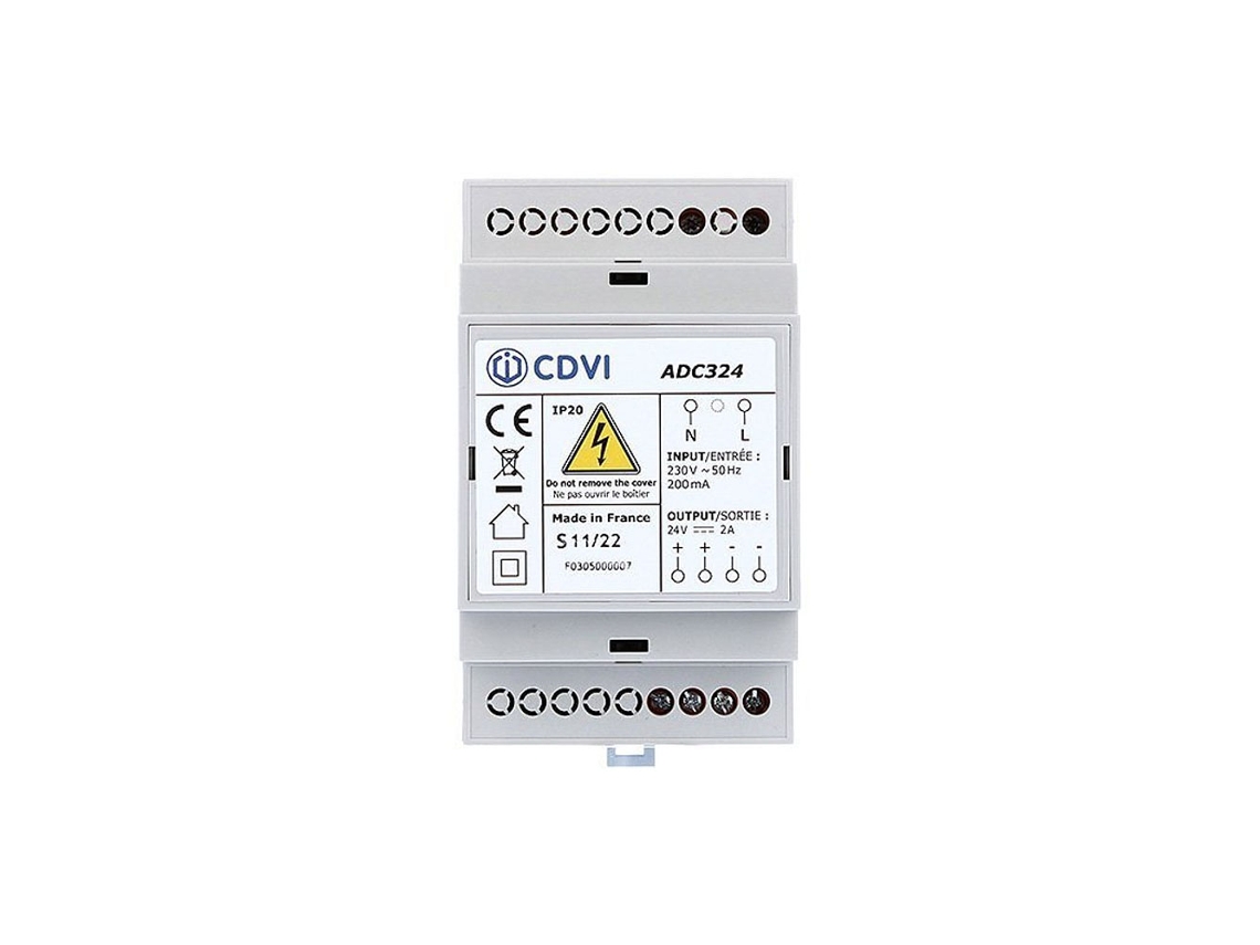Fonte de alimentação comutada 24V DC Adc324 CDVI