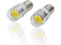 Omni 4 Peças de Lâmpada Led Cob Base E10 12v 1.5w 3000k Branco Quente 150lm Substituição para Lanterna Farol