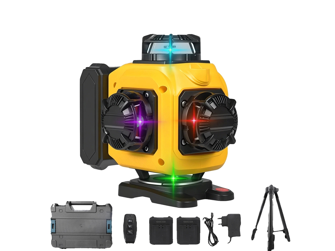 Nã­vel A Laser, 16 Linhas, Base Rotativa De 360â°, 2 Bateria Oem