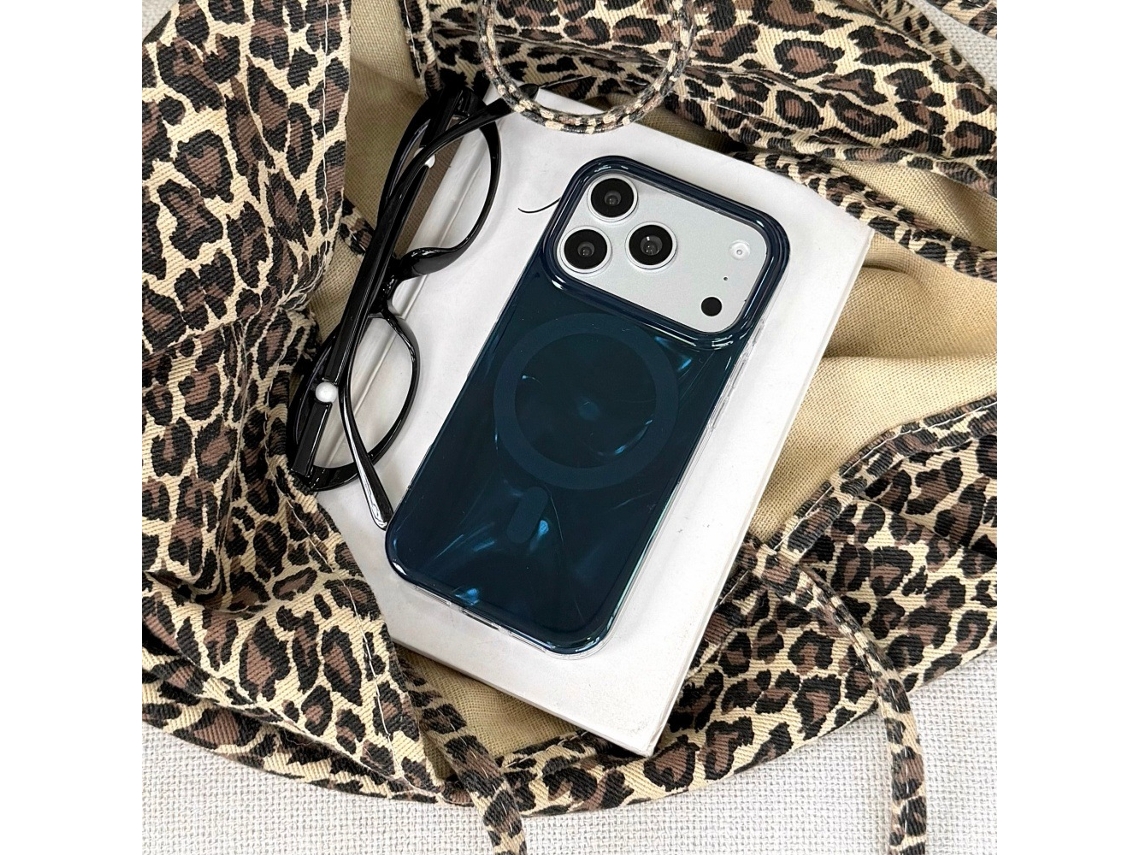 Capa Magnética Ondas Retangular Para Iphone 17 Pro Max,compatível Com Magsafe, Protetora E Resistente A Impactos Preto S/marca