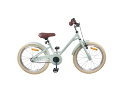 Vidaxl Bicicleta Infantil 18 Polegadas Para 5-7 Anos Verde Claro