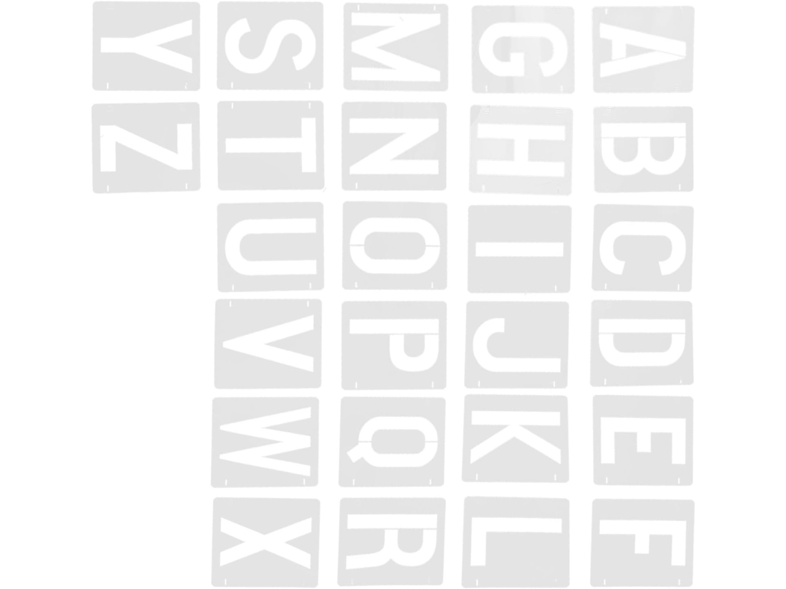 Estênceis De Letras De Encaixe Em Plástico Pvc De 4 Polegadas Para Pintura.