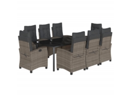Garden Dining Set, Garden Dining Sets Vidaxl Cinzeto Rattan / Vime (200 Cm Table Length)
