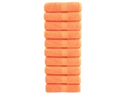 Vidaxl Toalhas De Bidé Premium Solund 10 Pcs 30x50 Cm 600 Gsm Laranja