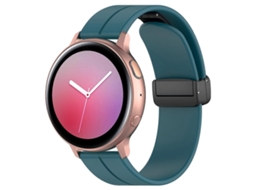 Pulseira De Relógio Universal De Silicone Com Fivela Dobrável Preta E Encaixe Plano.