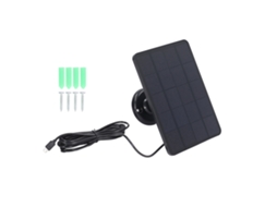 Painel Solar Carregador 4w Micro Usb para Câmera de Segurança Exterior e Eletrodomésticos