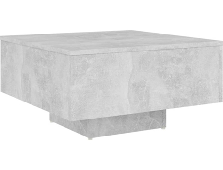Mesa de Centro VIDAXL (Cinzento Cimento - Aglomerado de Madeira - 60x60x31.5 cm)