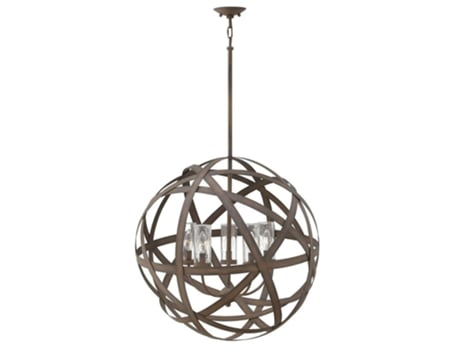 Luz de Teto Ao Ar Livre HINKLEY Hk-Carson-5P Aço Carson E14 5 Bulbos