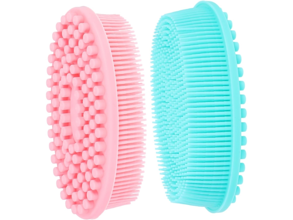 Lurelia Conjunto De 2 Escovas De Banho Para Bebé, Silicone Macio E Dupla Face, Uso Diário