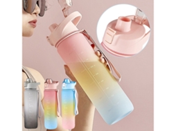 Garrafa Desportiva Motivacional Com Palhinha (1 L)*