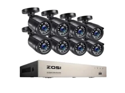 Sistema De Câmera De Segurança Para Residência, Resolução 1080p, Câmeras Cctv Externas,nenhum,preto Oem