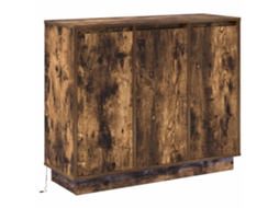 Aparador Led Carvalho Defumado 90 X 32 X 75 Cm MAISON EXCLUSIVE