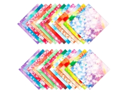 Papel para Origami 100 Folhas 15X15 Cm Cores Diferentes Criatividade NEVEANCE