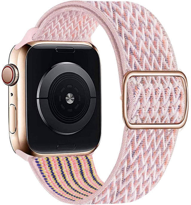 Bracelete Apple Watch 42/49 mm SWISSTEN Nylon (Rosa)
