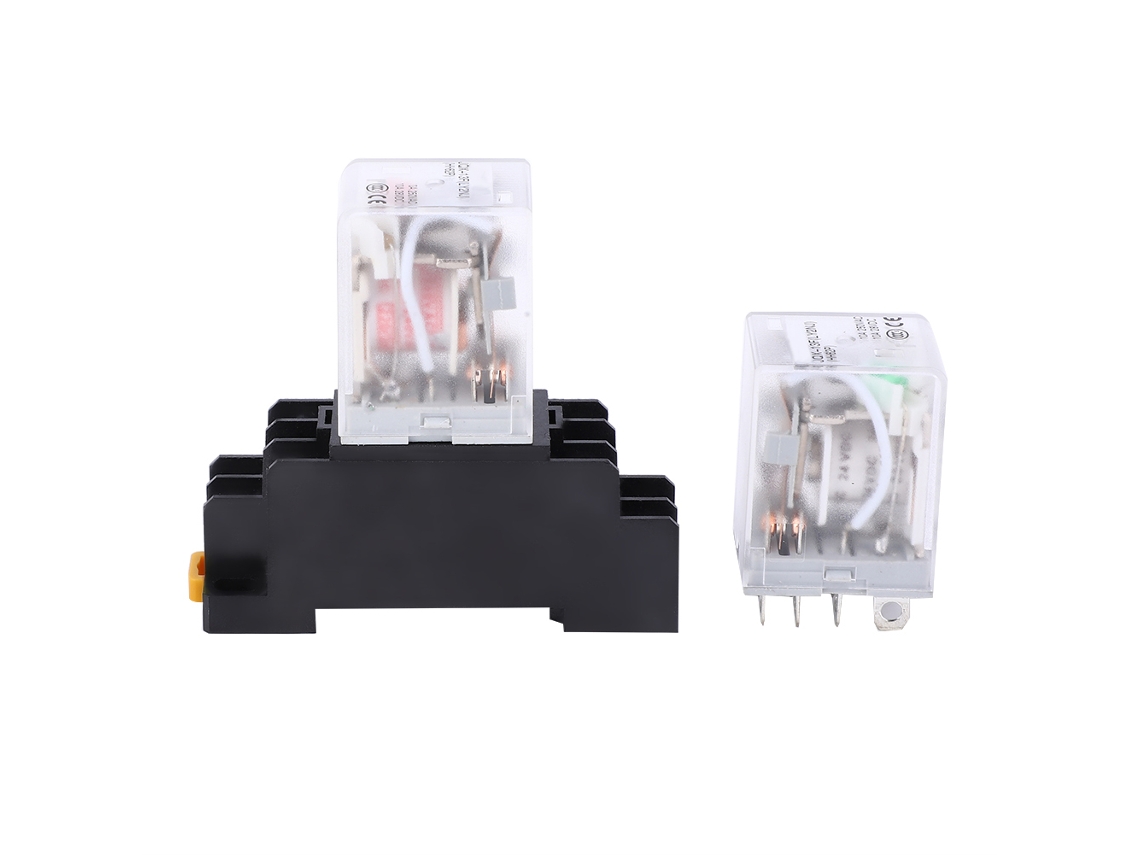 Relés Eletromagnéticos Intermediários Mini com Base JQX 13F Ly2NJ HH62P para Oficinas