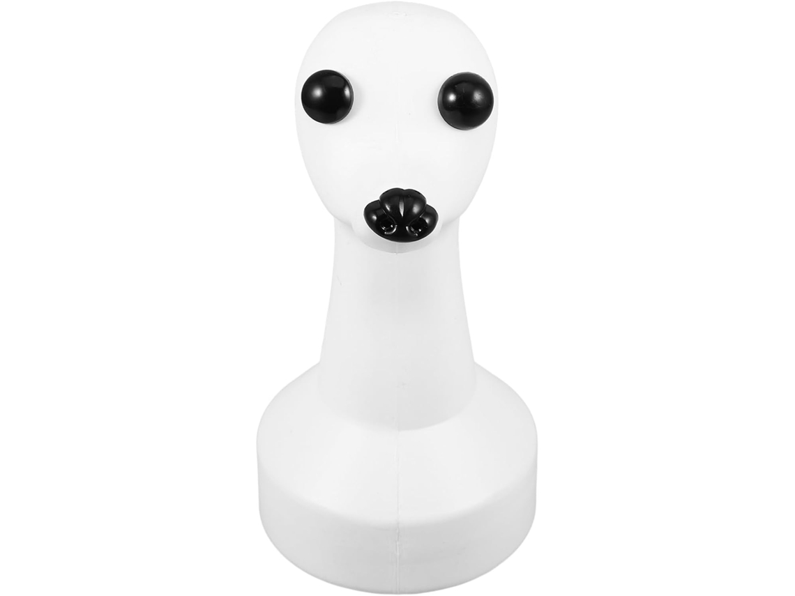 Manequim Com Linhas Suaves E Design Sofisticado, Cabeça De Cachorro Em Plástico Branco Exibição Roupas E Prática