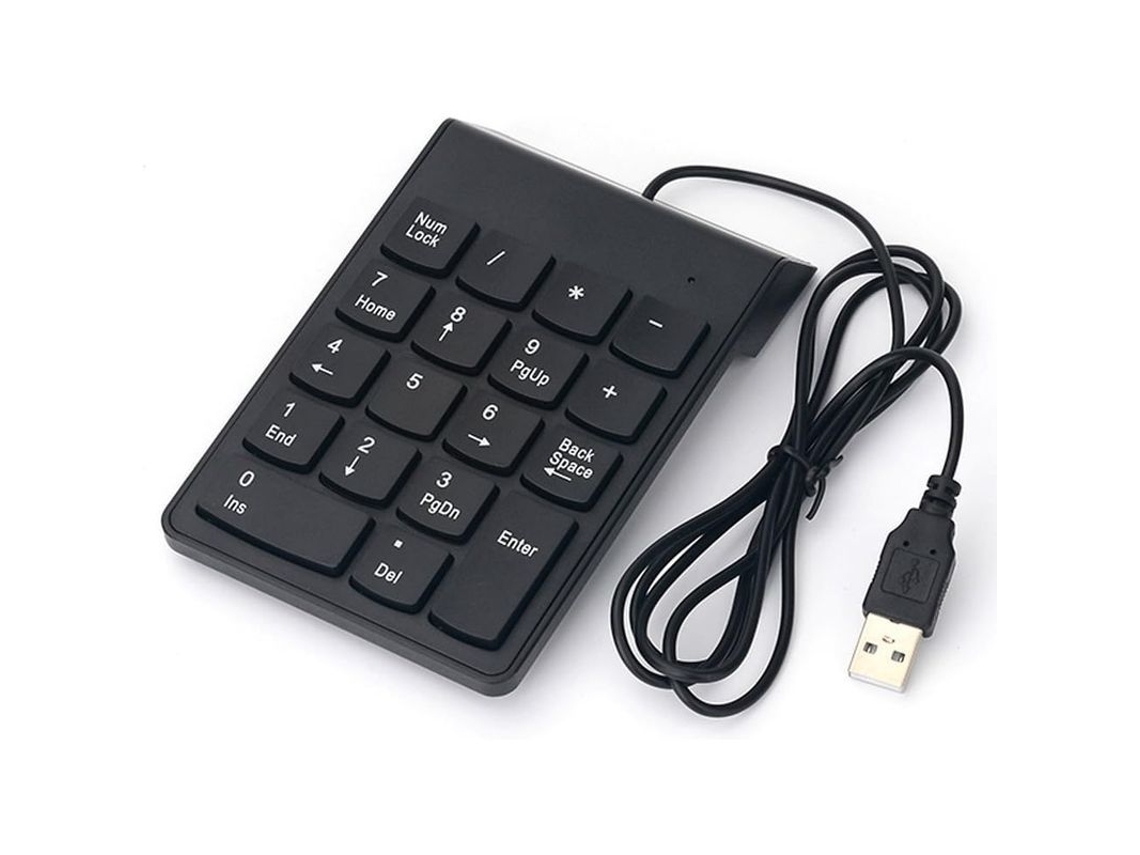 Teclado Numérico USB 18 Teclas, compatível com Mac e PC, design ergonômico YURU