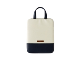 2026zentro-bolsa Para Laptop E Tablet Com Padrões De Letras Fofos À Prova D'água Resistente A Impactos De Couro Pu Branca 11 Polegadas