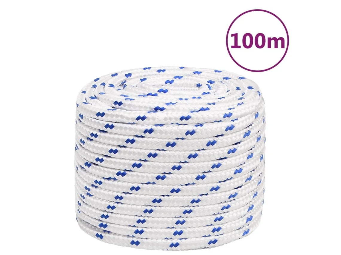 Vidaxl Corda De Barco 16 Mm 100 M Polipropileno Branco