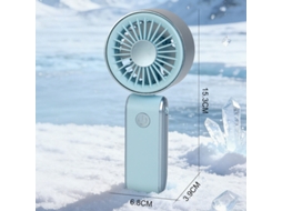 Mini ventilador Portátil com Carregamento Usb, 3 Velocidades e Dobrável Azul