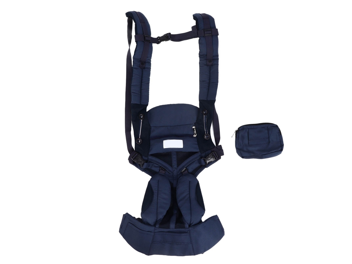 Mali transportador para Bebê Ergonômico Respirável Ajustável Confortável Algodão Listrado Azul