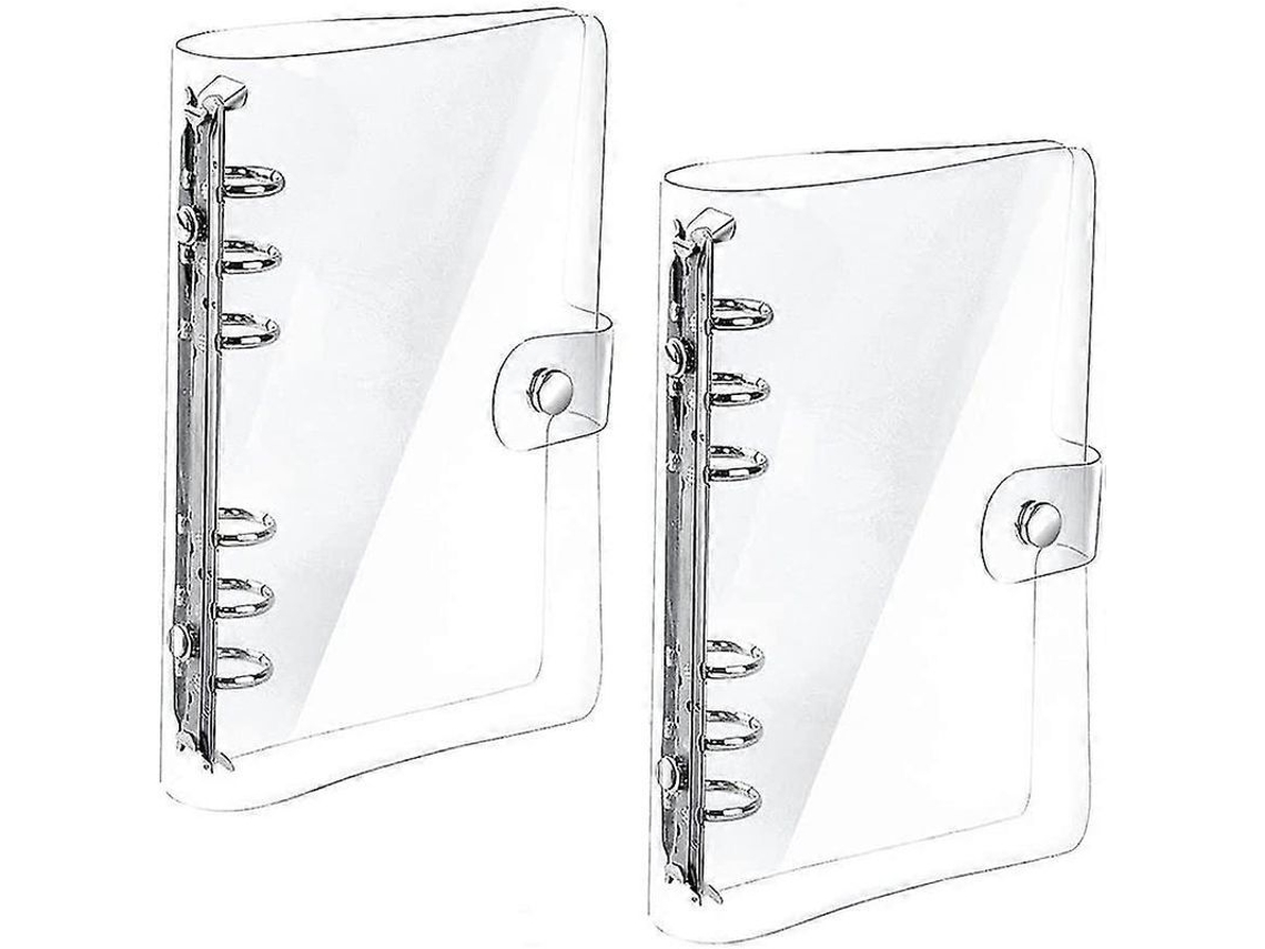 2026 2 Capas de Carpeta A5 com Anéis, Transparentes 6 Buracos, Pvc e Metal, para Escritório e Escola