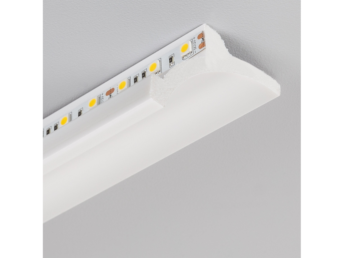 Moldura Corniça 2m Para Fita Led Arcos 79 Branco