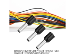 Terminal E2508 Isolado 500pcs Conector Frio