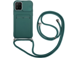 Capa com Cordão Protetores Tampa Deslizante para Oppo Oppo F17 HONGWE. Tecido