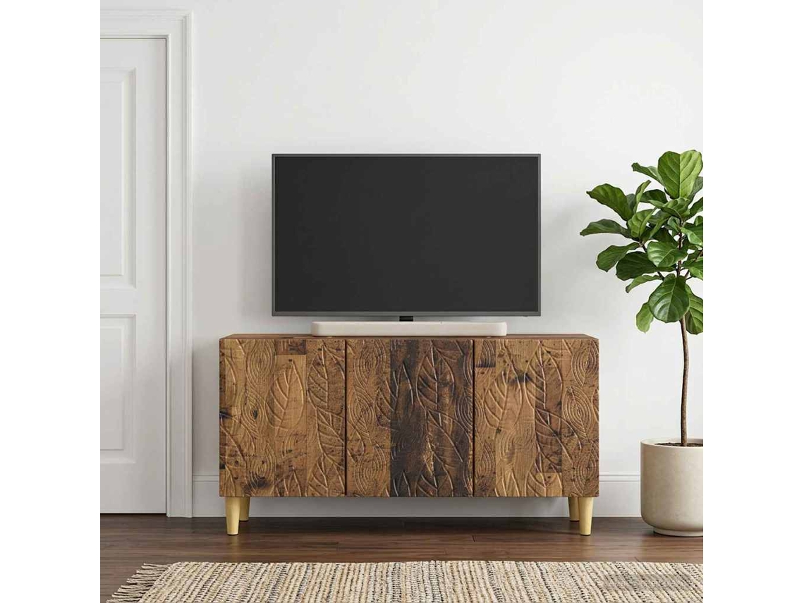 Vidaxl Gabinete Para Tv 99 X 34,5 X 50 Cm Madeira Antiga