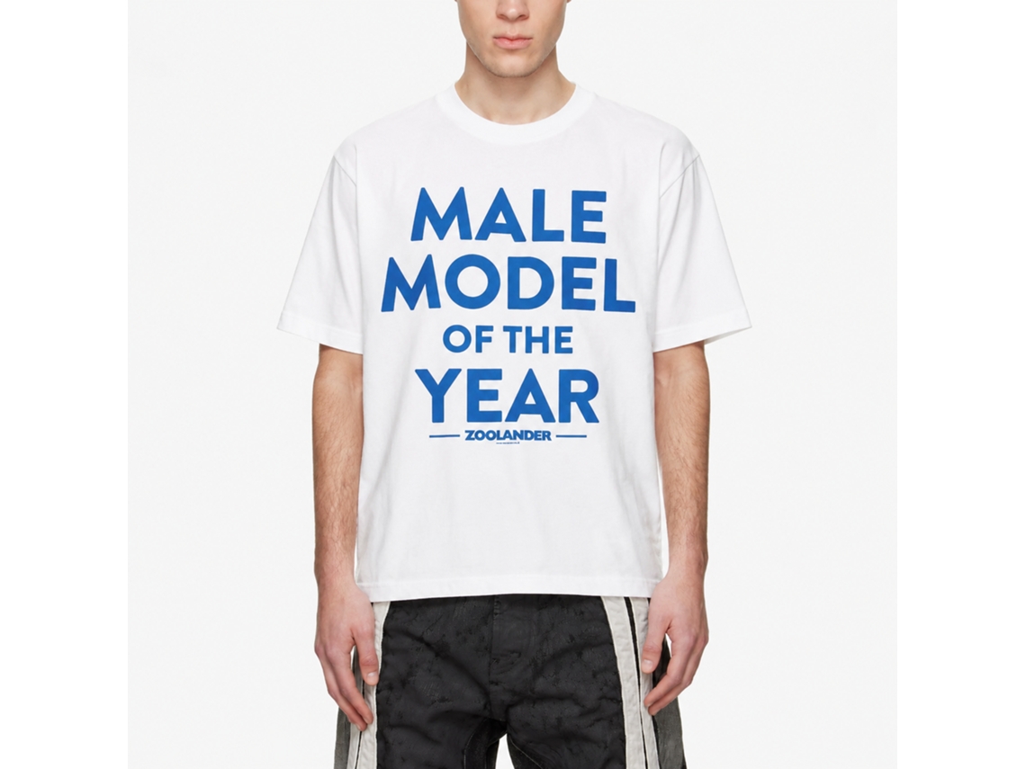 Rockinstone Zoolander Male Model White T-shirt Size:xl
