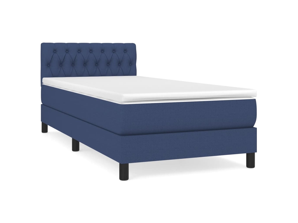 Box Spring Bed, Box Spring Beds Vidaxl Azul Tecido (90 X 190 Cm)