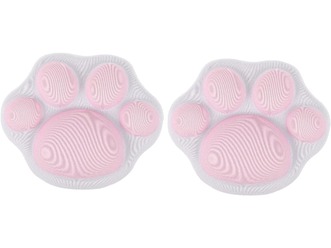 Conjunto De 2 Apoios De Pulso Para Mouse Em Silicone Com Design De Gato, Almofada Ergonômica Antider Gokoco