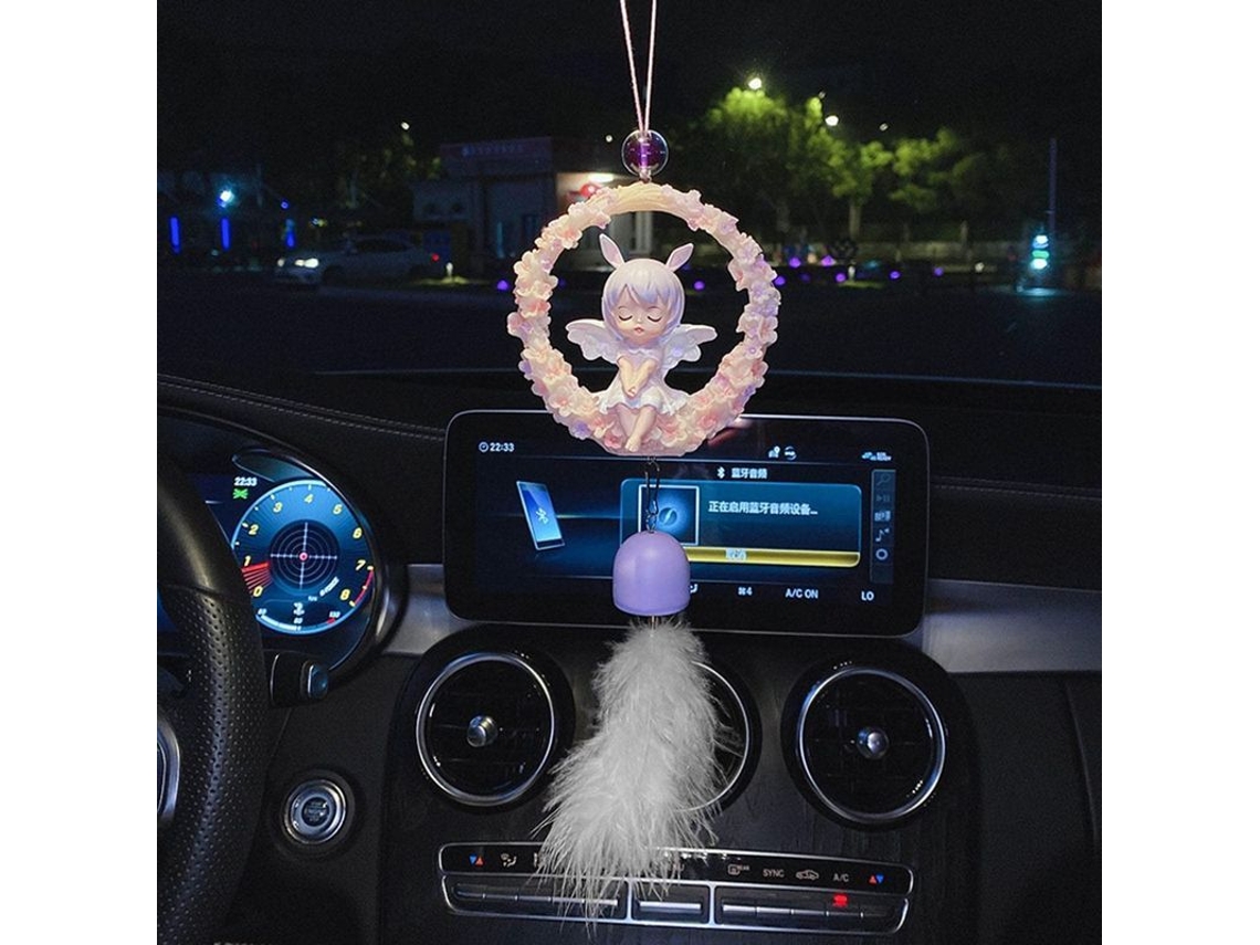 Colgante Para Coche Angelito Niña, Adorno Para Espejo Retrovisor, Charm Interior Automotriz
