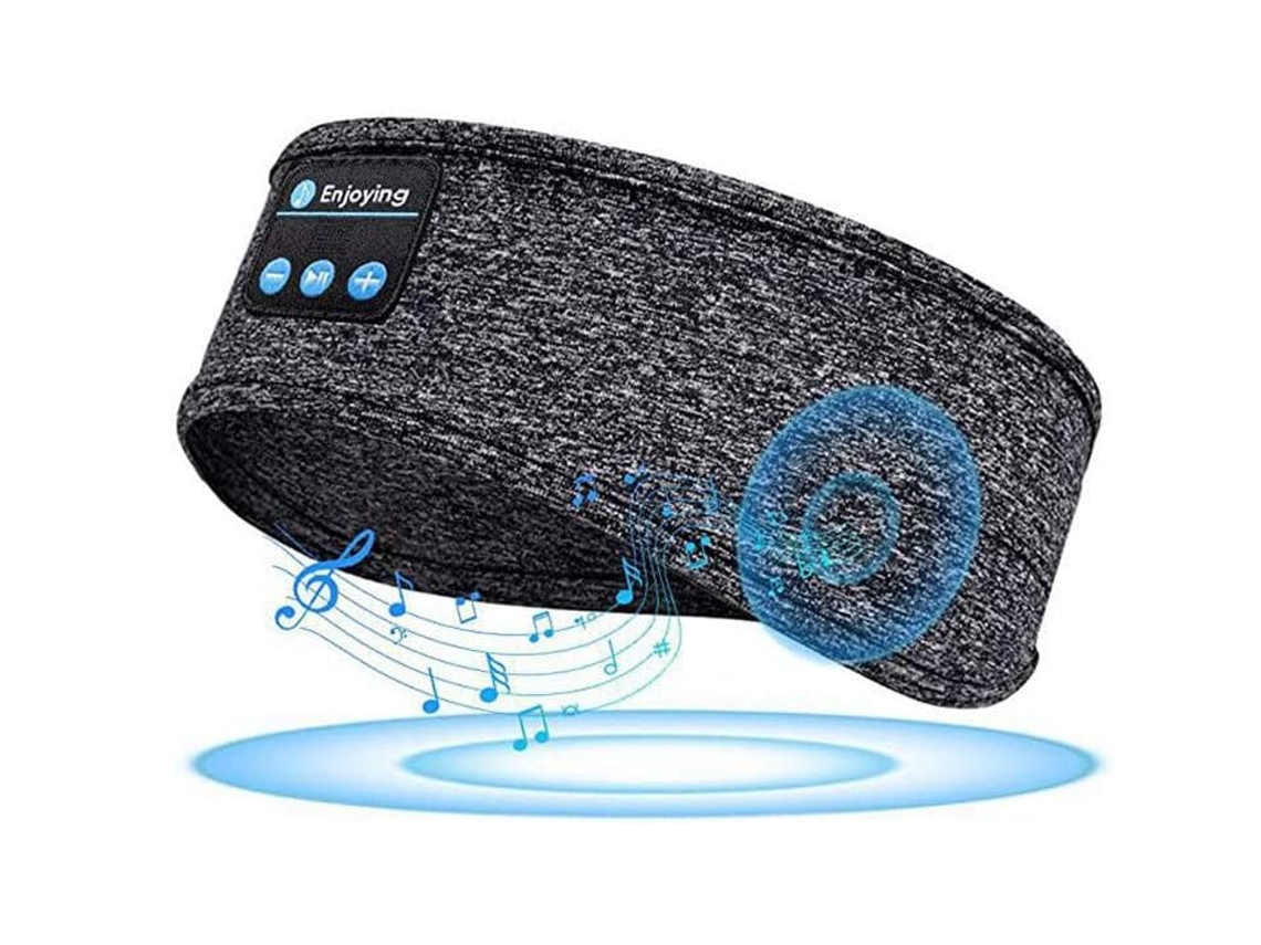Faixa de Cabeça Esportiva Bluetooth com Fones Integrados para Exercícios Música e Chamadas JIAPEI (cinza)