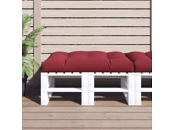 Vidaxl Almofadão P/ Sofá De Paletes 120x80x12 Cm Tecido Vermelho Tinto