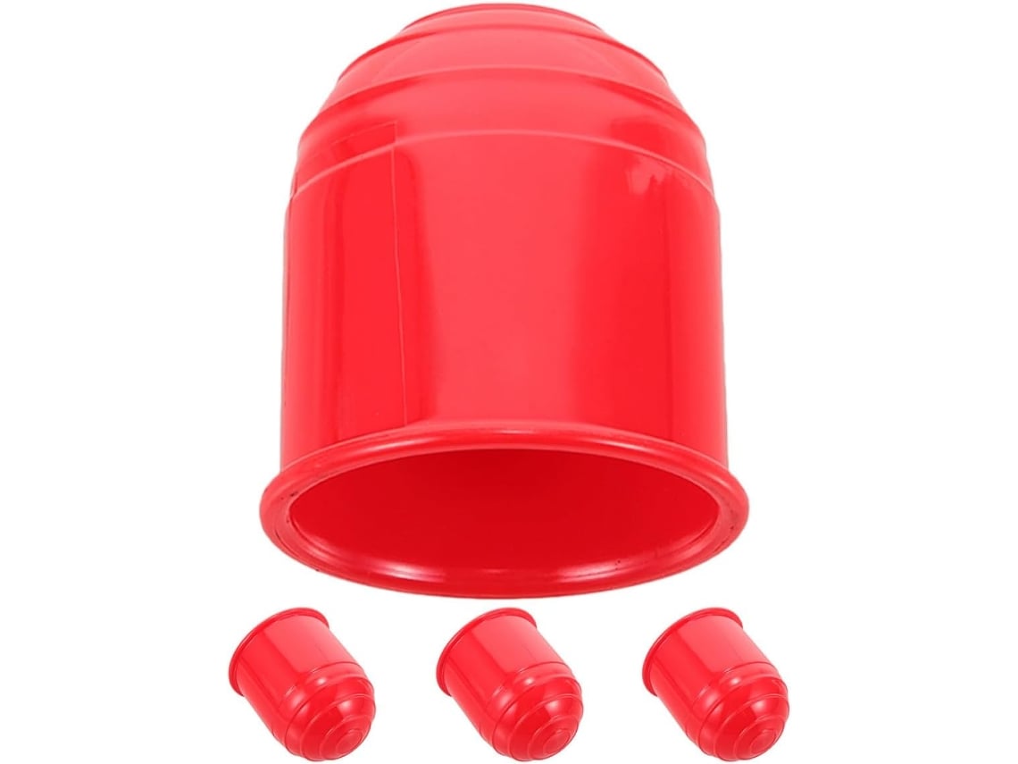 Capa De Engate De Reboque Em Plástico Vermelho, Conjunto De 4 Peças, Proteção Para Reboque.