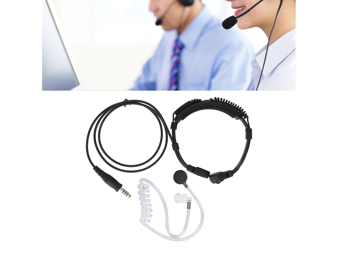 Fone De Ouvido Com Microfone De Garganta Retrátil, Tubo Acústico De Ar Resistente, Para Baofeng, Kenwood, Yaesu, Motorola Brilvibera