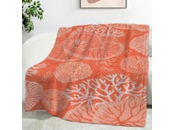 Manta de Coral Algas Marinhas 220x240 Cm Multifuncional Macia Aconchegante em Flanela Ideal para Cama Escritór