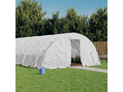 Vidaxl Estufa Com Estrutura De Aço 30 M² 6x5x2,3 M Branco