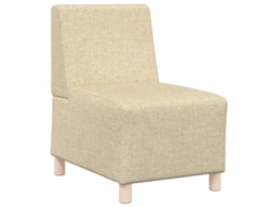 Modular Sofa Unit Armless, Modular Sofa Units Armless​ Vidaxl Creme Tecido (n/a)