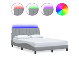 Bed Frame, Bed Frames Vidaxl Cinzeto Tecido (140 X 200 Cm)